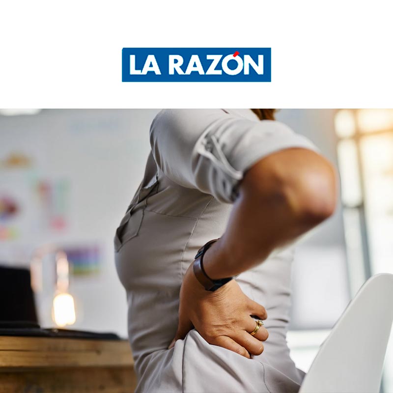 Imagen página de prensa la razón dolor espalda